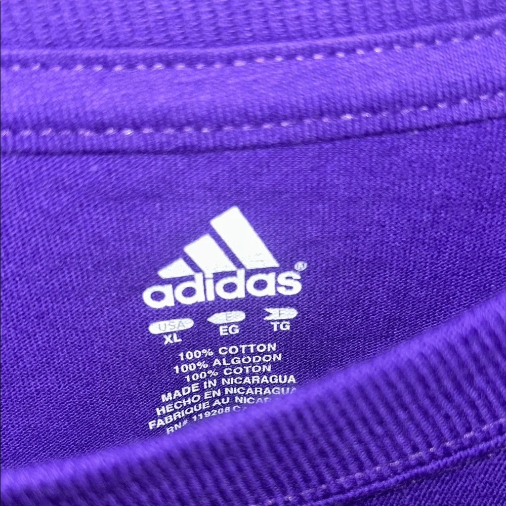 NWT Adidas Purple Northwestern Basketball Short Sleeve T‎ Shirt Juice 22 XL